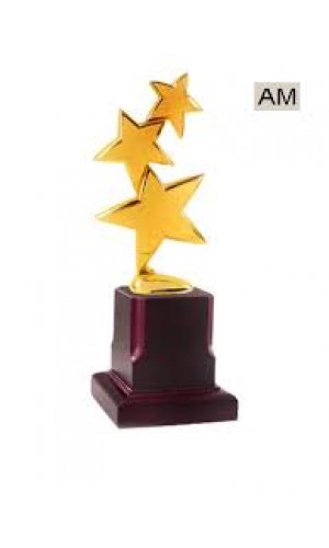  golden three star trophy